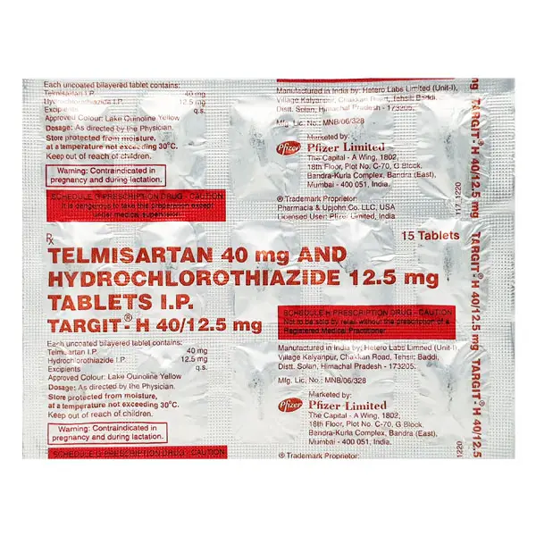 Targit-H 40/12.5mg Tablet